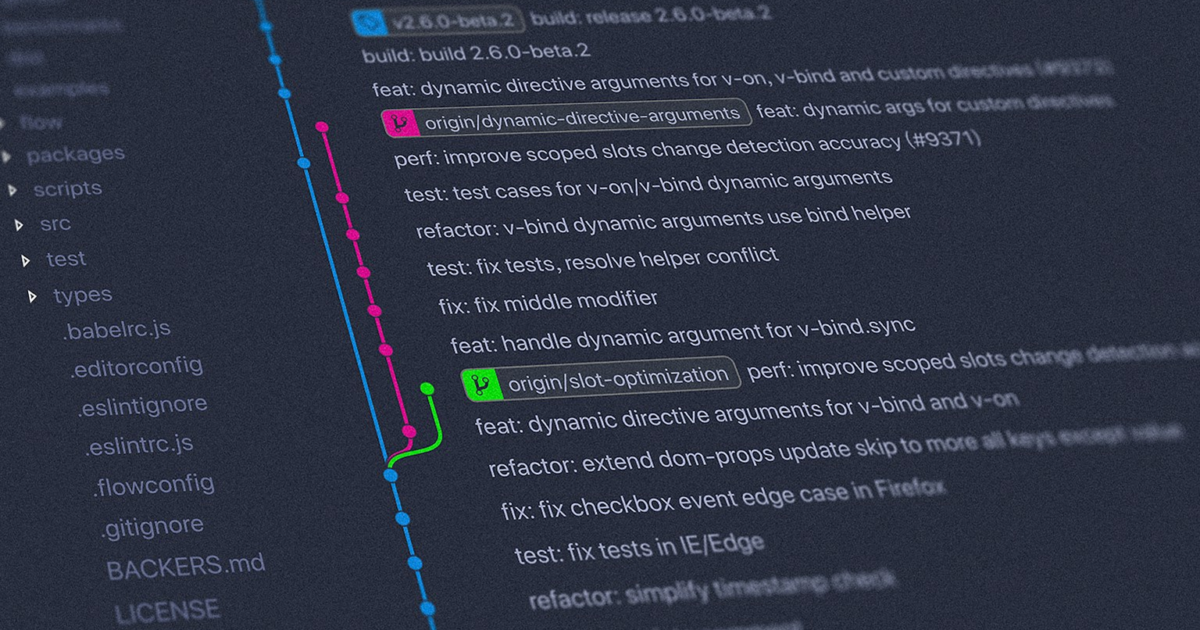 An image showing code written using Vue.js