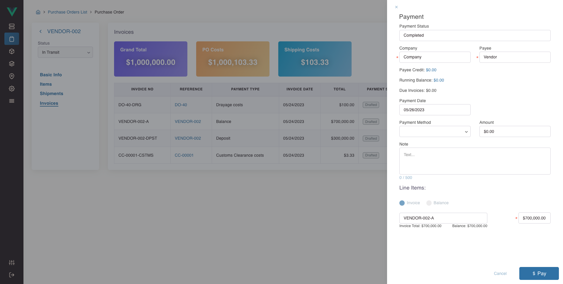 payment process