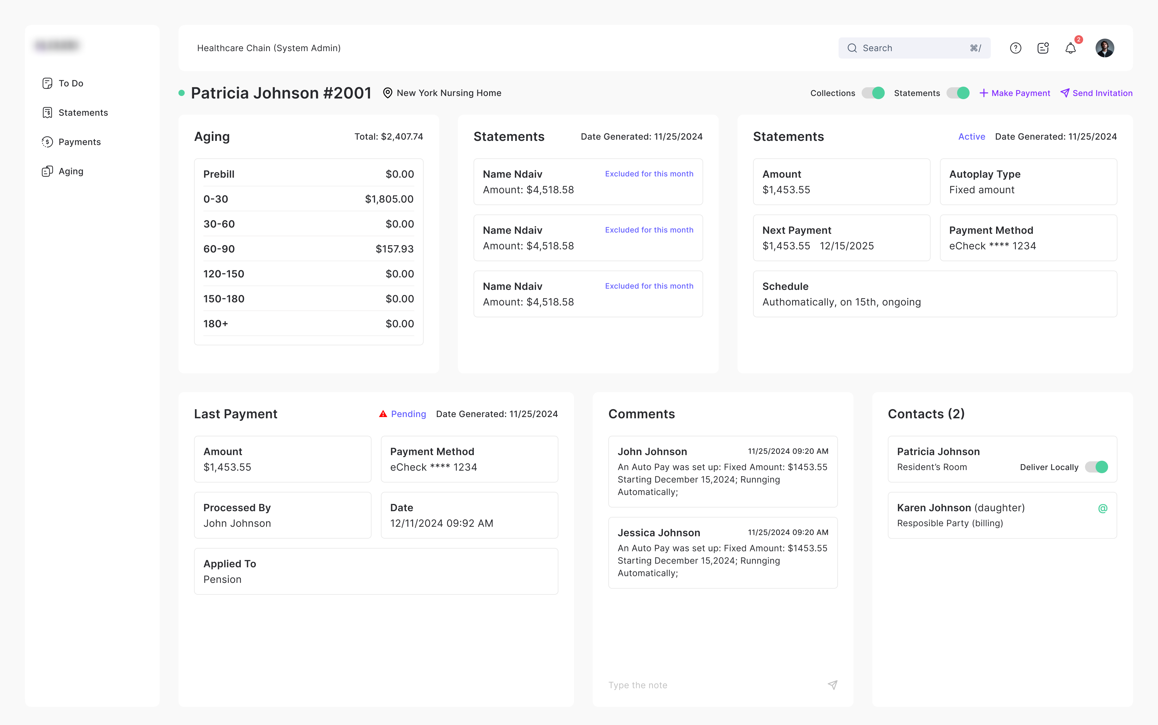 Healthcare Financial Management Web Application Project Illustration