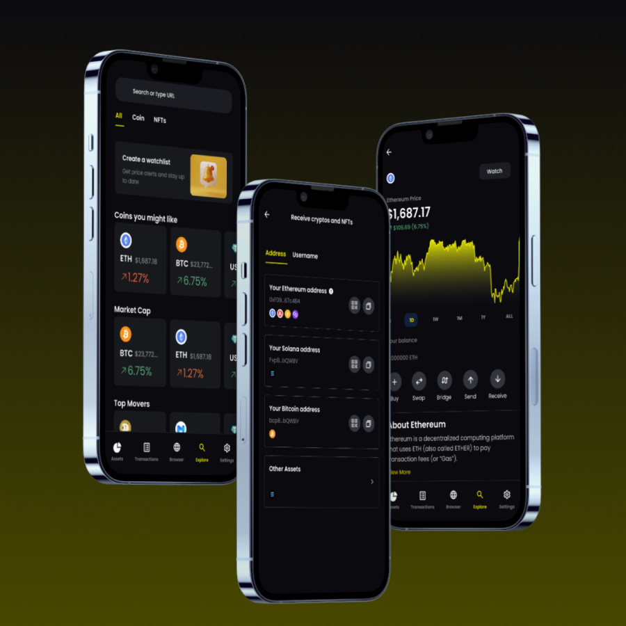 Cryptocurrency mobile application